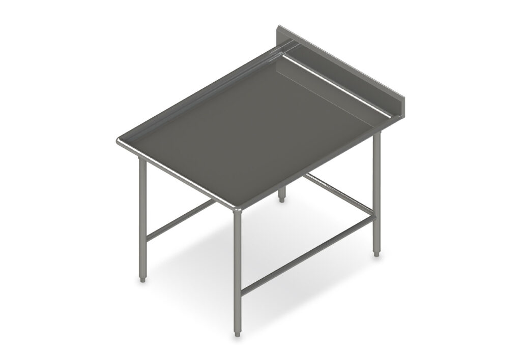 Allied Stainless Work table 34 x 24 open base with backsplash